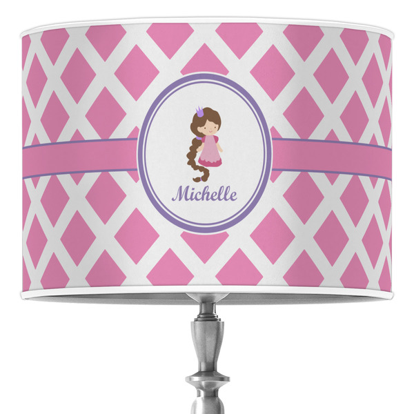 Custom Diamond Print w/Princess Drum Lamp Shade (Personalized)