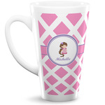 Diamond Print w/Princess 16 Oz Latte Mug (Personalized)