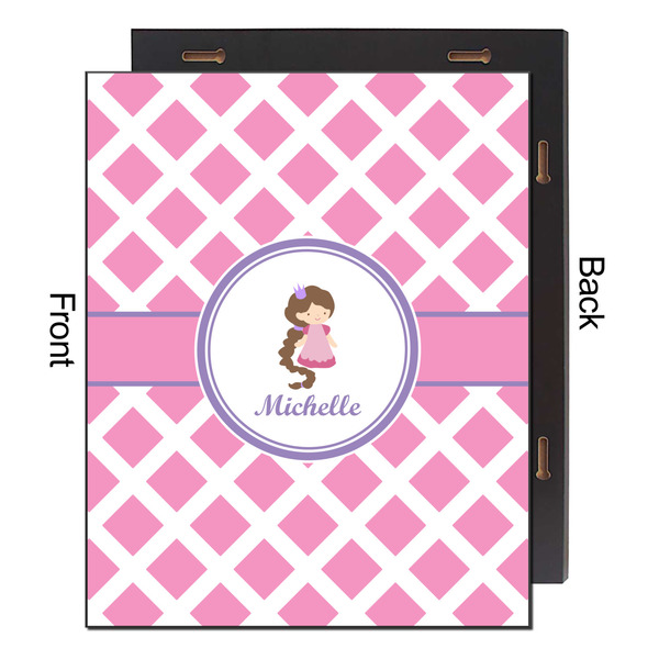 Diamond Print w/Princess 16x20 Wood Print - Front & Back View