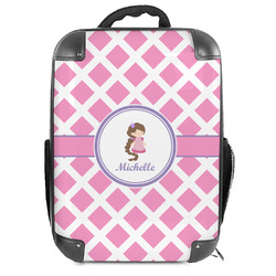 Diamond Print w/Princess Hard Shell Backpack (Personalized)