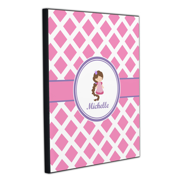 Diamond Print w/Princess 20x24 Wood Print - Angle View