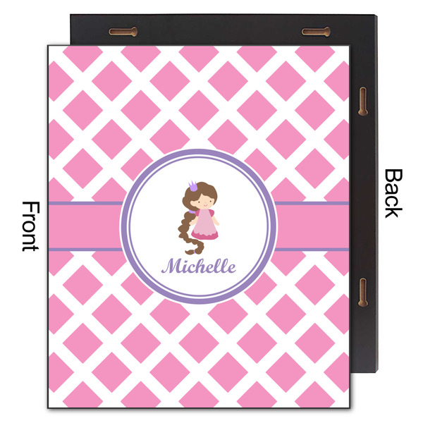 Diamond Print w/Princess 20x24 Wood Print - Front & Back View