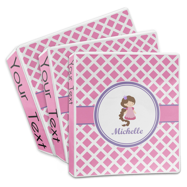 Diamond Print w/Princess 3-Ring Binder Group