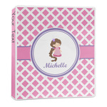 Diamond Print w/Princess 3-Ring Binder - 1 inch (Personalized)
