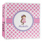 Diamond Print w/Princess 3-Ring Binder - 2 inch (Personalized)