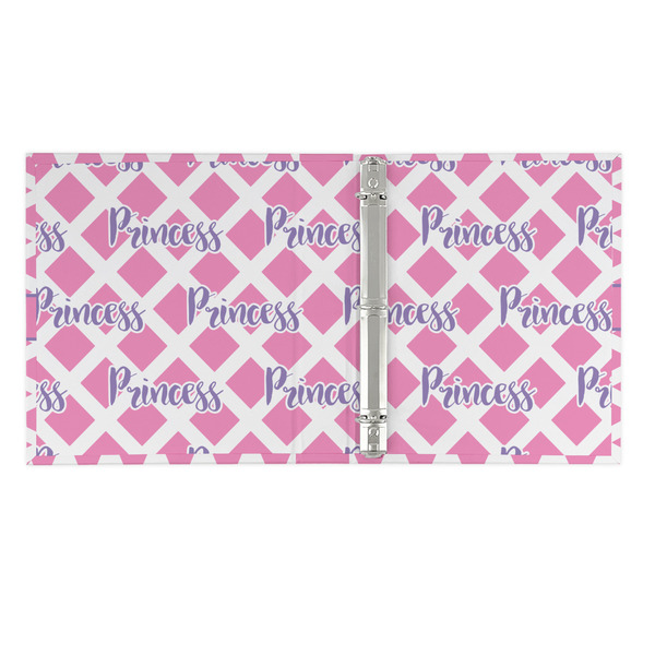 Diamond Print w/Princess 3 Ring Binders - Full Wrap - 1" - OPEN INSIDE