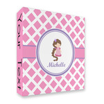 Diamond Print w/Princess 3 Ring Binder - Full Wrap - 2" (Personalized)