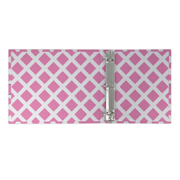 Diamond Print w/Princess 3 Ring Binders - Full Wrap - 2" - OPEN INSIDE