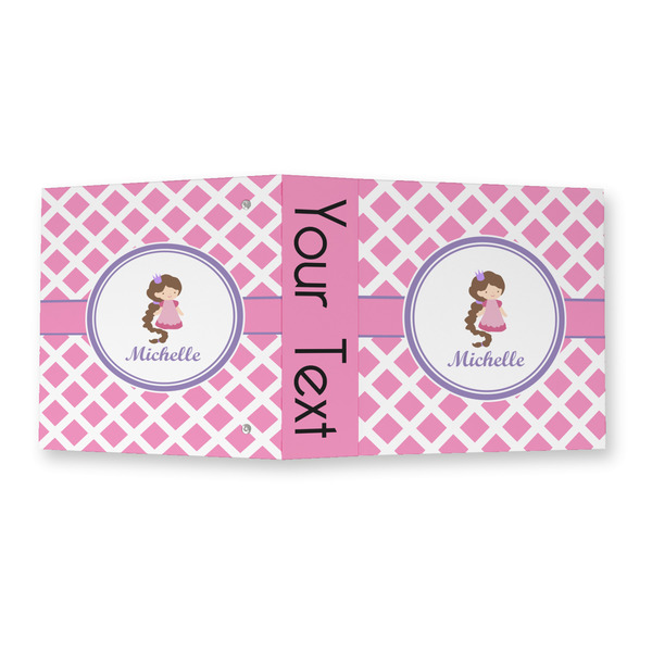 Diamond Print w/Princess 3 Ring Binders - Full Wrap - 2" - OPEN OUTSIDE