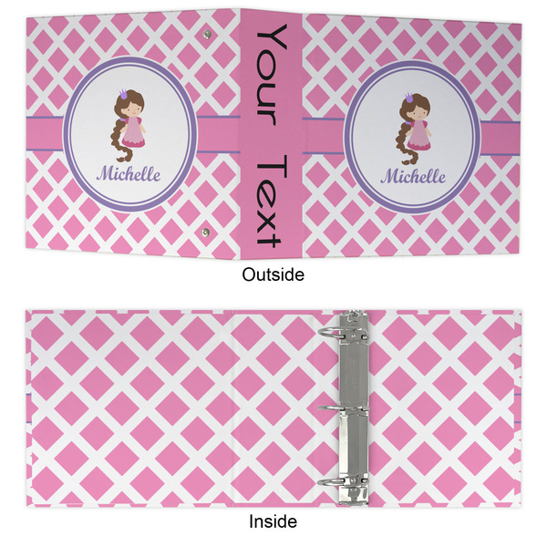 Diamond Print w/Princess 3 Ring Binders - Full Wrap - 3" - APPROVAL