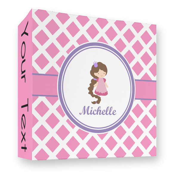 Diamond Print w/Princess 3 Ring Binders - Full Wrap - 3" - FRONT