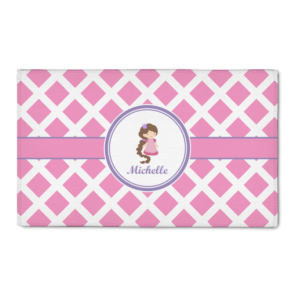 Custom Diamond Print w/Princess 3' x 5' Indoor Area Rug (Personalized)