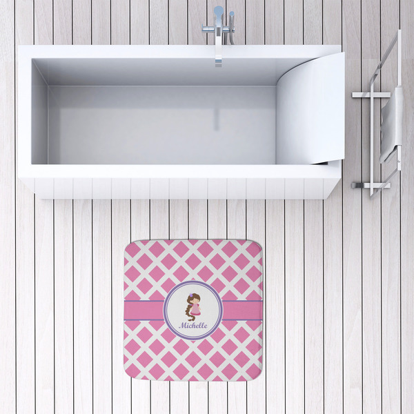 Diamond Print w/Princess 48x48 Foam Memory Mat - LIFESTYLE