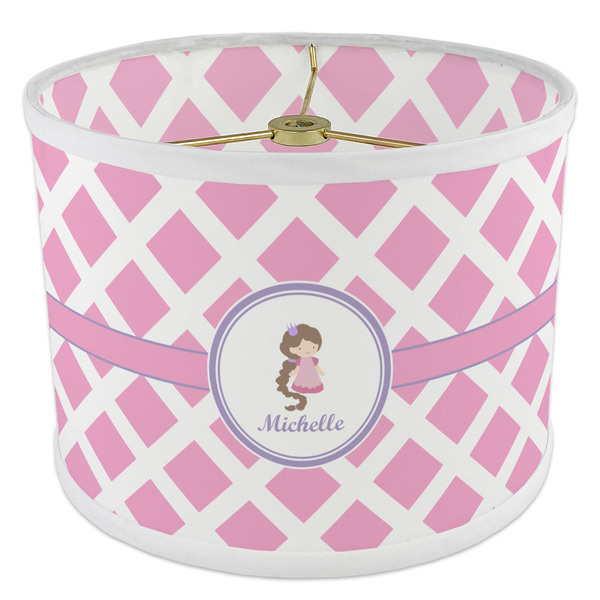 Diamond Print w/Princess 8" Drum Lampshade - ANGLE Poly-Film