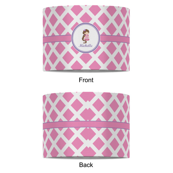 Diamond Print w/Princess 8" Drum Lampshade - APPROVAL (Fabric)