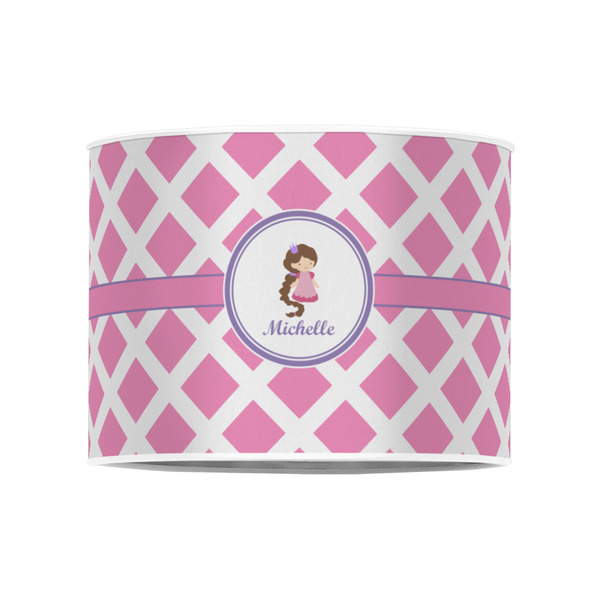 Diamond Print w/Princess 8" Drum Lampshade - FRONT (Poly Film)
