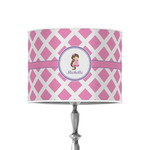 Diamond Print w/Princess 8" Drum Lamp Shade - Poly-film (Personalized)