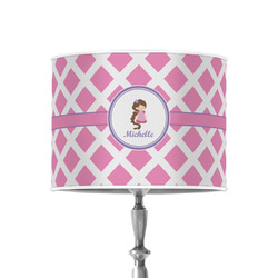 Diamond Print w/Princess 8" Drum Lamp Shade - Poly-film (Personalized)
