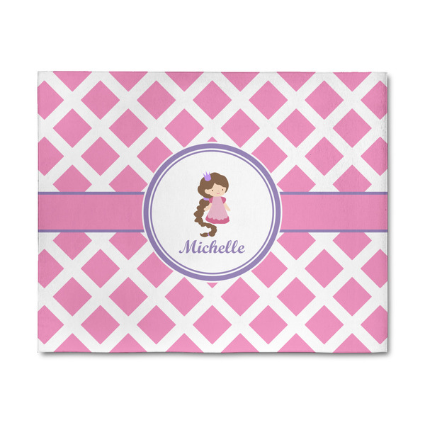 Custom Diamond Print w/Princess 8' x 10' Indoor Area Rug (Personalized)
