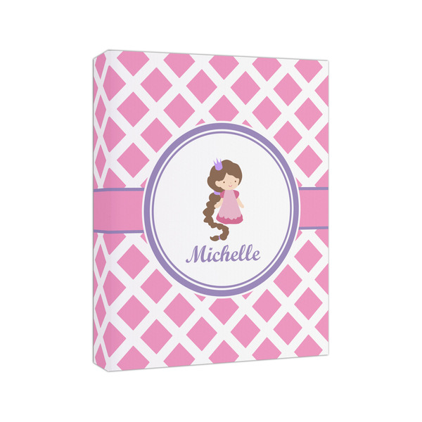 Diamond Print w/Princess 8x10 - Canvas Print - Angled View