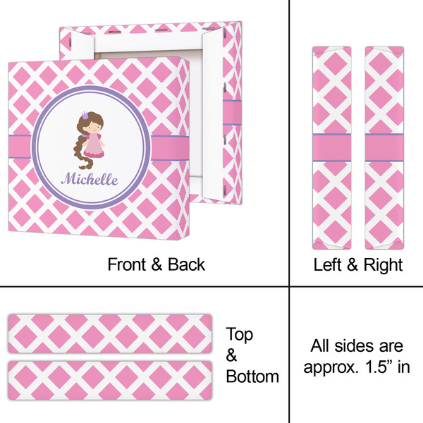 Diamond Print w/Princess 8x8 - Canvas Print - Approval