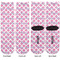 Diamond Print w/Princess Adult Crew Socks - Double Pair - Front and Back - Apvl