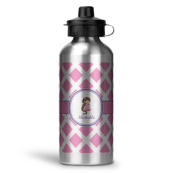 Diamond Print w/Princess Water Bottles - 20 oz - Aluminum (Personalized)