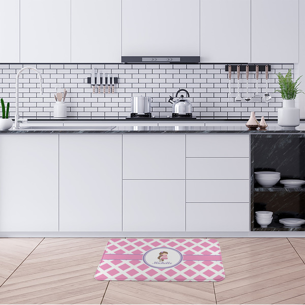 Diamond Print w/Princess Anti-Fatigue Kitchen Mats - LIFESTYLE