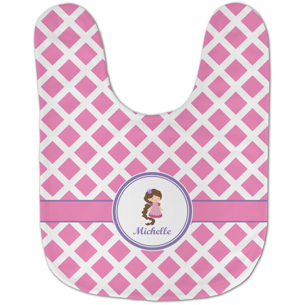 Diamond Print w/Princess Baby Bib - AFT flat