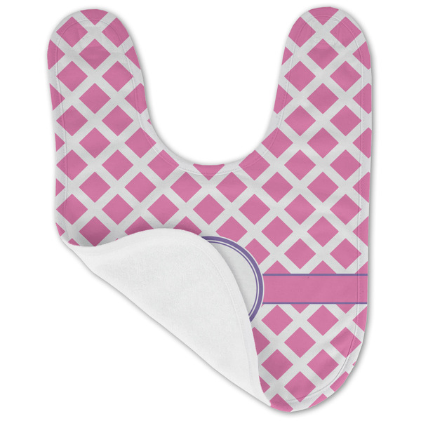 Diamond Print w/Princess Baby Bib - AFT folded