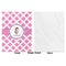 Diamond Print w/Princess Baby Blanket (Single Side - Printed Front, White Back)