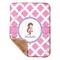Diamond Print w/Princess Baby Sherpa Blanket - Corner Showing Soft
