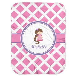 Diamond Print w/Princess Baby Swaddling Blanket (Personalized)