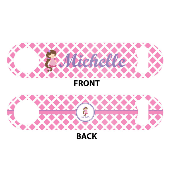 Diamond Print w/Princess Bar Bottle Opener - White - Approval