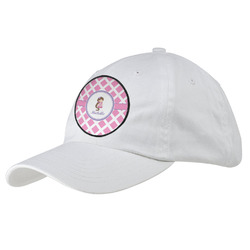 Diamond Print w/Princess Baseball Cap - White (Personalized)