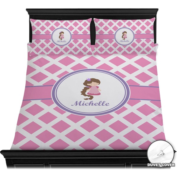 Diamond Print w/Princess Bedding Set (Queen) - Duvet