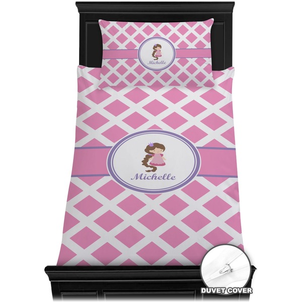 Diamond Print w/Princess Bedding Set (Twin) - Duvet