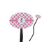 Diamond Print w/Princess 7" Oval Plastic Stir Sticks - Black - Single Sided (Personalized)