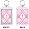 Diamond Print w/Princess Bling Keychain (Front + Back)