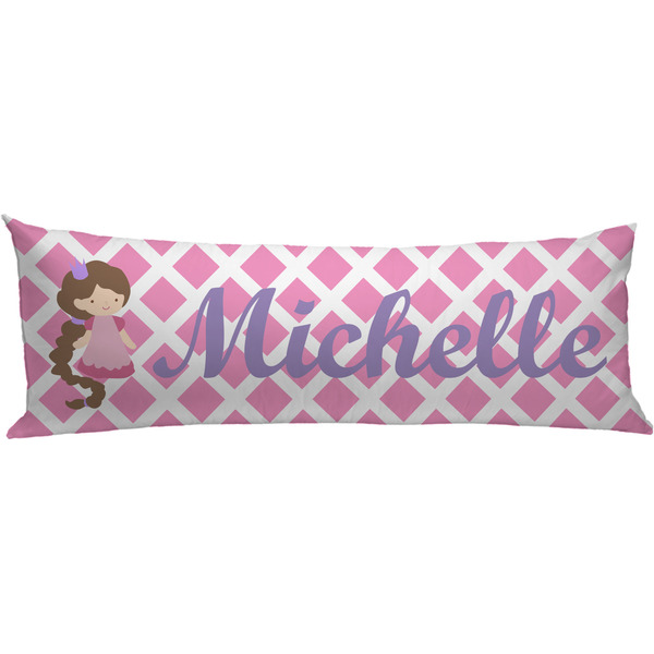 Custom Diamond Print w/Princess Body Pillow Case (Personalized)