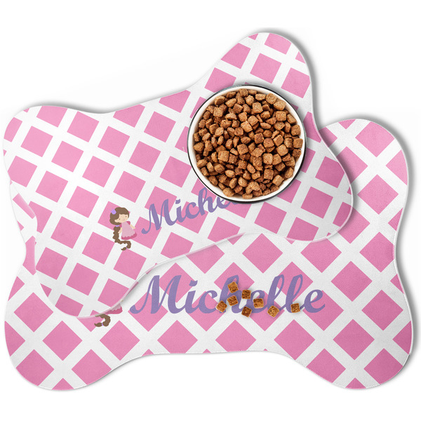 Diamond Print w/Princess Bone Shaped Dog Mats - MAIN