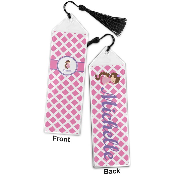 Diamond Print w/Princess Bookmark with tassel - Front and Back