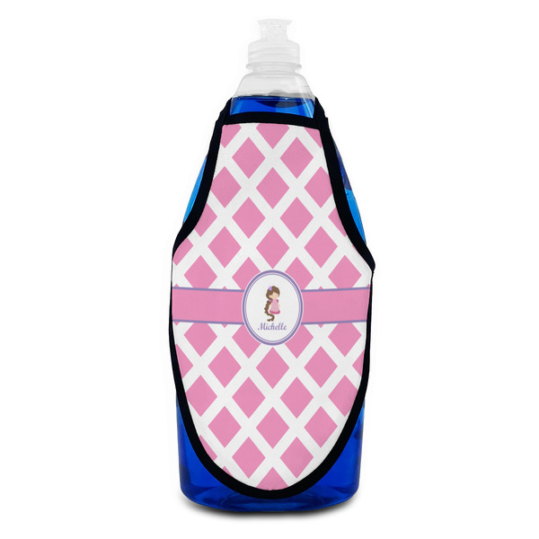 Diamond Print w/Princess Bottle Apron - Soap - FRONT