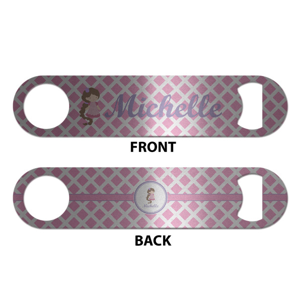 Diamond Print w/Princess Bottle Opener - Front & Back