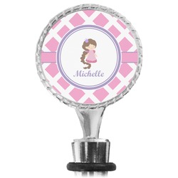 Diamond Print w/Princess Wine Bottle Stopper (Personalized)