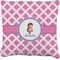 Diamond Print w/Princess Faux-Linen Throw Pillow 16" (Personalized)