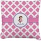 Diamond Print w/Princess Faux-Linen Throw Pillow 20" (Personalized)