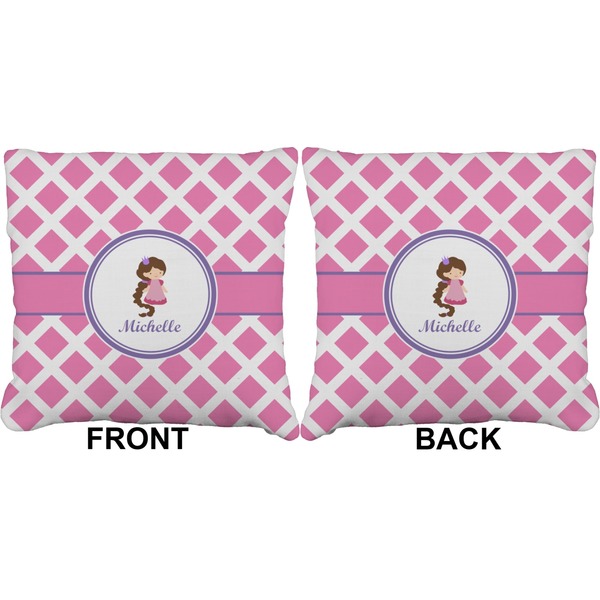 Diamond Print w/Princess Burlap Pillow Approval