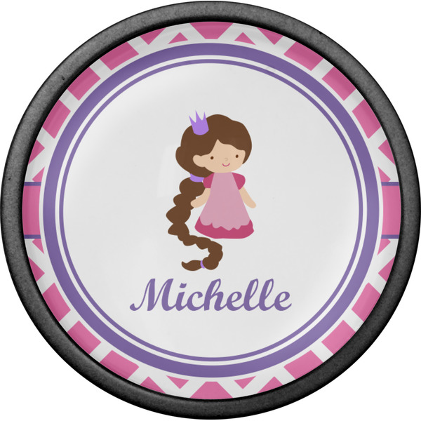 Diamond Print w/Princess Cabinet Knob - Black - Front