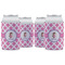 Diamond Print w/Princess Can Cooler (12 oz) - Set of 4 w/ Name or Text